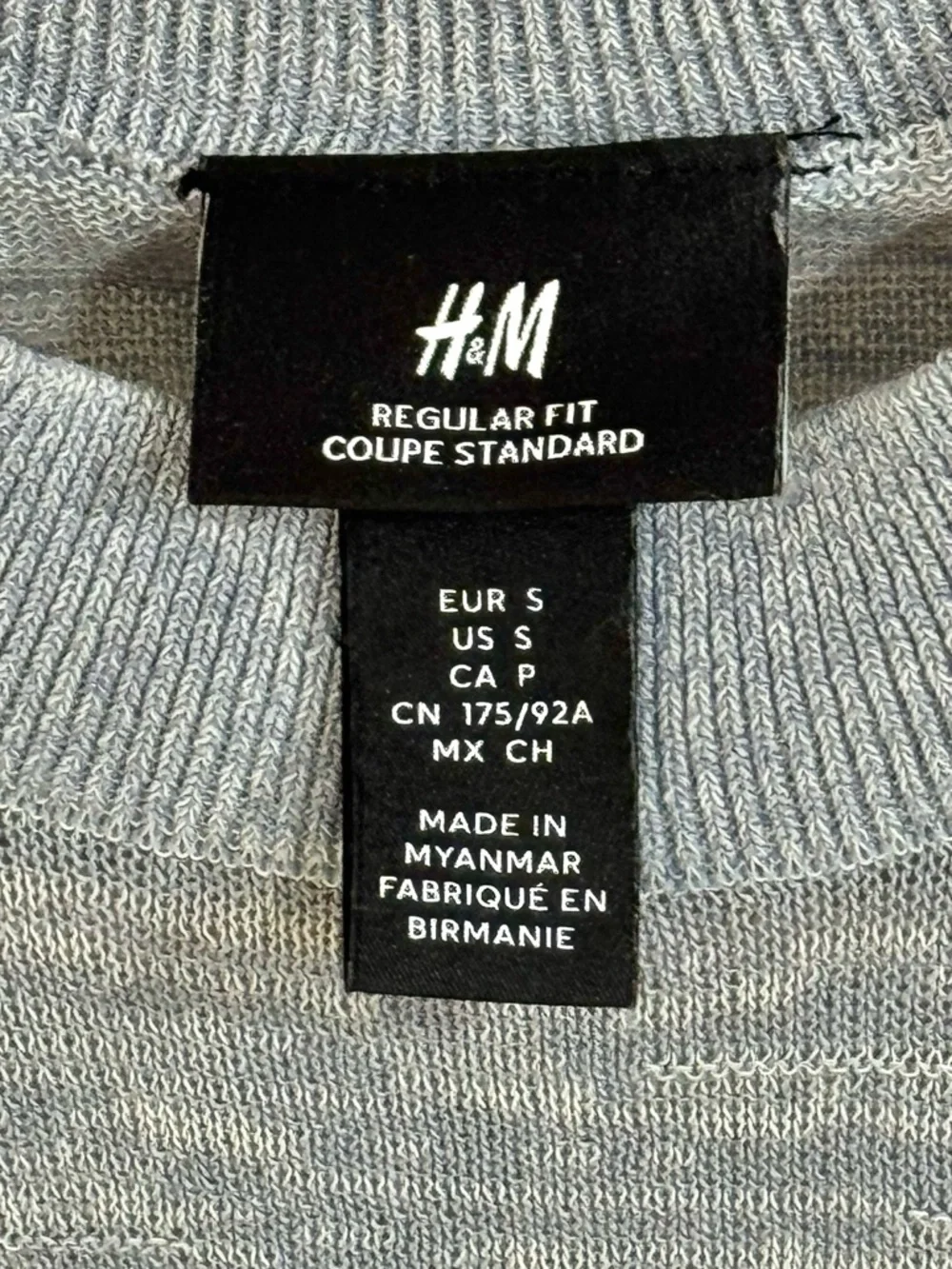 H&M Gray Heathered Short Sleeve Knit Top - Picture 3 of 4